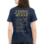 5 Things About My Man - Plumber Funny T-Shirt, Hoodie & More - grunx260804-0008