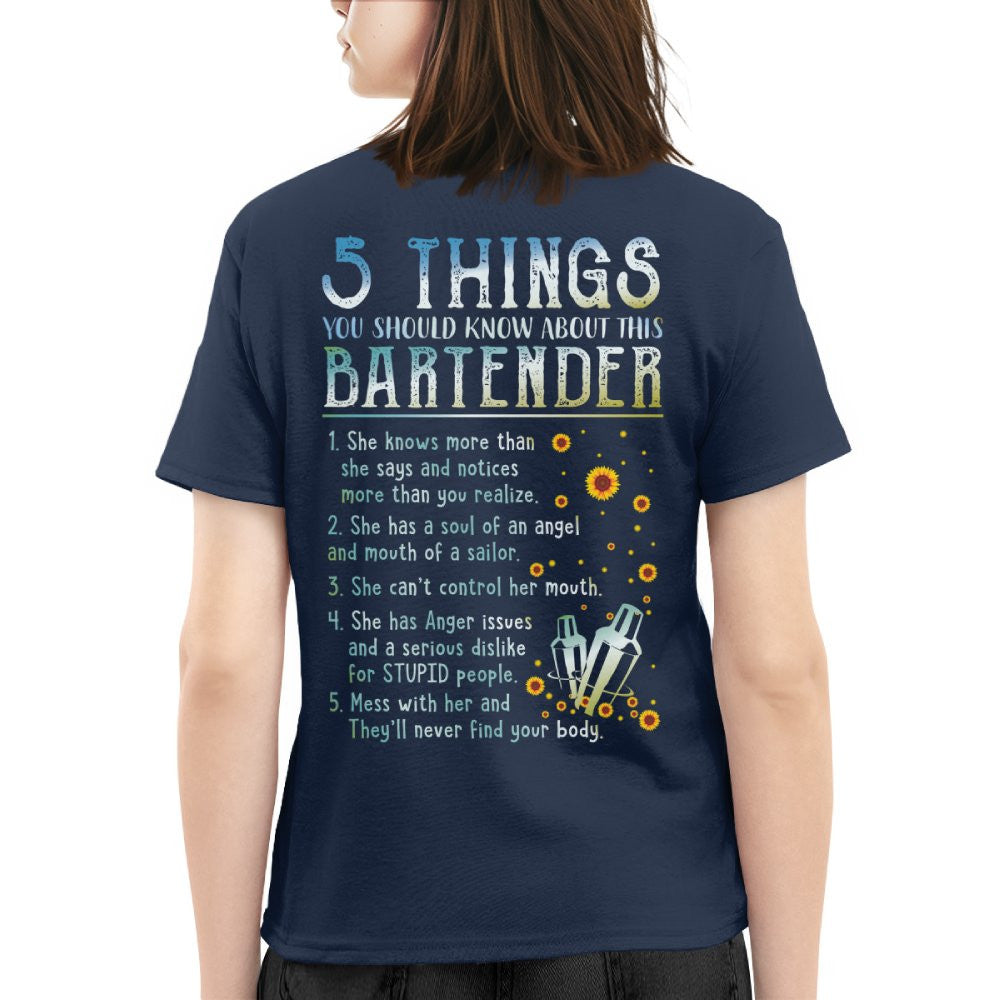 5 Things Bartender Apparel - Funny Bar Staff T-Shirt, Hoodie & More - grunx260804-0017