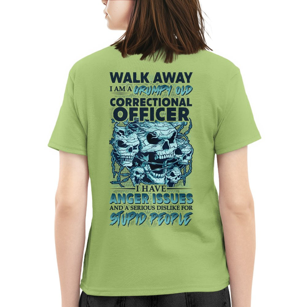 Anger Issues - Grumpy Correctional Officer Skull T-Shirt, Hoodie & More - grunx260804-0182
