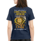 Faith & Strength - Correctional Officer Christ Quote T-Shirt, Hoodie & More - grunx260804-0094