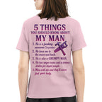5 Things About My Carpenter Man Apparel - Funny Relationship T-Shirt, Hoodie & More - grunx260804-0001