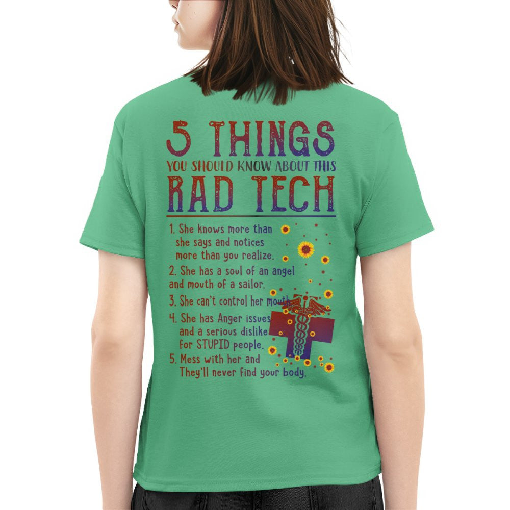 Rad Tech Warning - 5 Things You Should Know Funny T-Shirt, Hoodie & More - grunx260804-0059