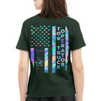 American Flag Holographic - Tow Truck Operator Pride T-Shirt Hoodie & More - grunx260804-0150