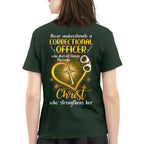 Faith & Strength - Correctional Officer Christ Quote T-Shirt, Hoodie & More - grunx260804-0094