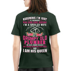 Assuming I'm Just A Woman - Grumpy Plumber Wife Quote T-Shirt Hoodie & More - grunx260804-0211