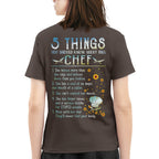 Chef 5 Things You Should Know Apparel - Funny Chef Quote T-Shirt, Hoodie & More - grunx260804-0055