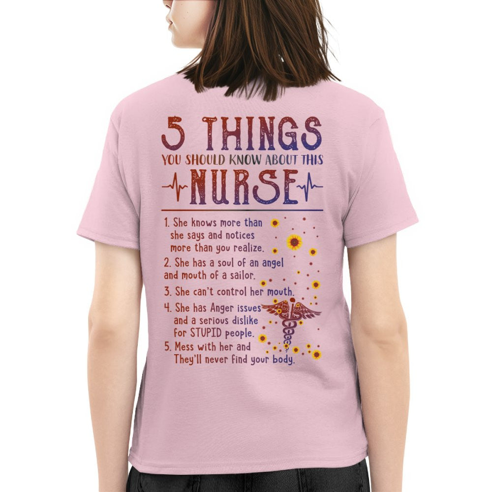 5 Things Nurse Warning Apparel - Funny Quote T-Shirt, Hoodie & More - grunx260804-0020