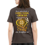 Faith & Strength - Correctional Officer Christ Quote T-Shirt, Hoodie & More - grunx260804-0094