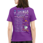 Chef 5 Things You Should Know Apparel - Funny Chef Quote T-Shirt, Hoodie & More - grunx260804-0055