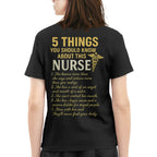 5 Things You Should Know About This Nurse - Funny Quote T-Shirt, Hoodie & More - grunx260804-0040