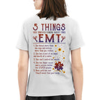 5 Things EMT Warning Apparel - Funny List T-Shirt, Hoodie & More - grunx260804-0019