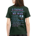5 Things You Should Know About My Man - HVAC Tech Funny T-Shirt Hoodie & More - grunx260804-0030