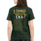 5 Things You Should Know About This CNA - Funny Quote T-Shirt, Hoodie & More - grunx260804-0039