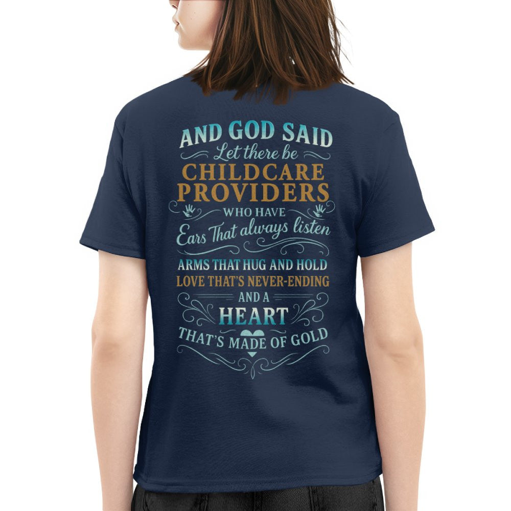 And God Said Childcare Providers Heart Made of Gold T-Shirt, Hoodie & More - grunx260804-0162