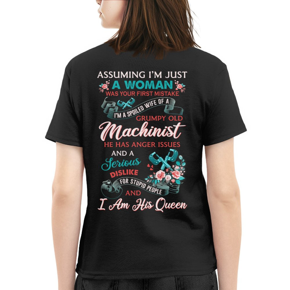 Assuming I'm Just A Woman - Machinist Queen Apparel T-Shirt, Hoodie & More - grunx260804-0213