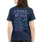5 Things About My Man - Funny Carpenter T-Shirt, Hoodie & More - grunx260804-0003