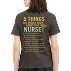 5 Things You Should Know About This Nurse - Funny Quote T-Shirt, Hoodie & More - grunx260804-0040