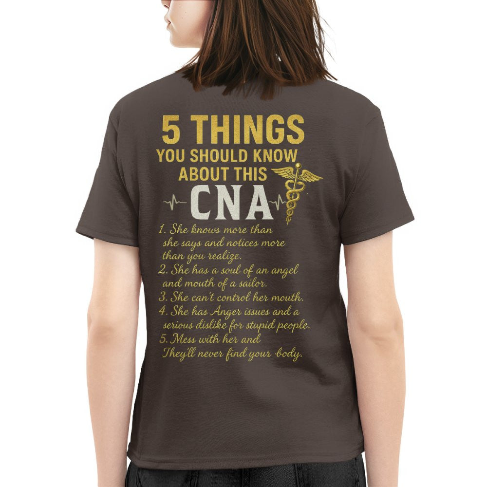 5 Things You Should Know About This CNA - Funny Quote T-Shirt, Hoodie & More - grunx260804-0039
