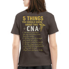5 Things You Should Know About This CNA - Funny Quote T-Shirt, Hoodie & More - grunx260804-0039