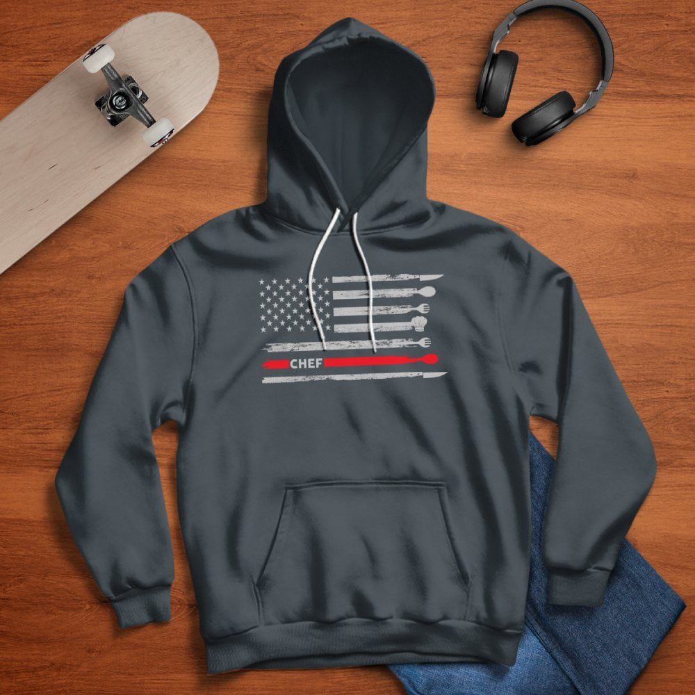 American Flag Chef Apparel - Patriotic Kitchen Crew T-Shirt, Hoodie & More - grunx260804-0143