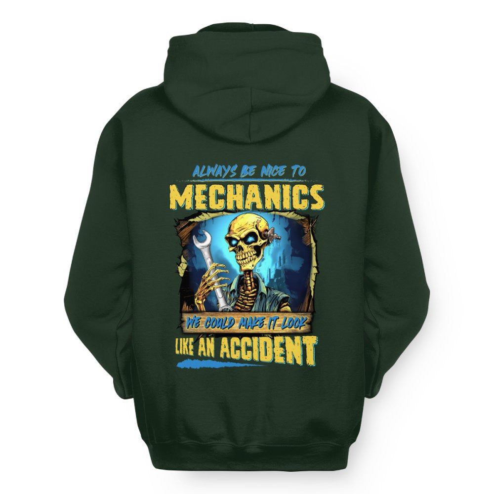 Always Be Nice Mechanics Apparel - Accident Joke T-Shirt Hoodie & More - grunx260804-0101