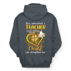 Christ Strengthens Her - Faith Teacher Gold Heart T-Shirt, Hoodie & More - grunx260804-0096