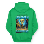 Always Be Nice Linemen Apparel - Funny Skull T-Shirt, Hoodie & More - grunx260804-0100