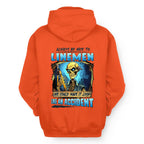 Always Be Nice Linemen Apparel - Funny Skull T-Shirt, Hoodie & More - grunx260804-0100