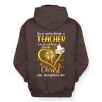 Christ Strengthens Her - Faith Teacher Gold Heart T-Shirt, Hoodie & More - grunx260804-0096