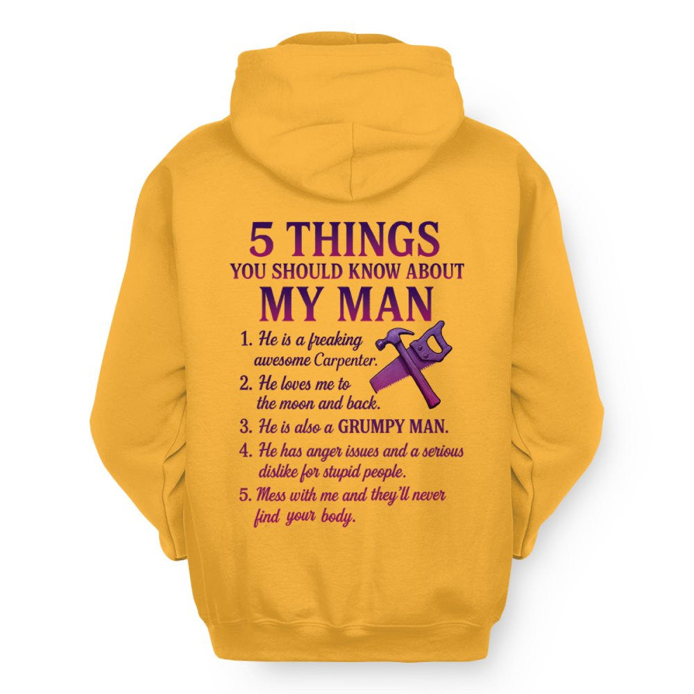 5 Things You Should Know - Carpenter Wife Funny T-Shirt, Hoodie & More - grunx260804-0041