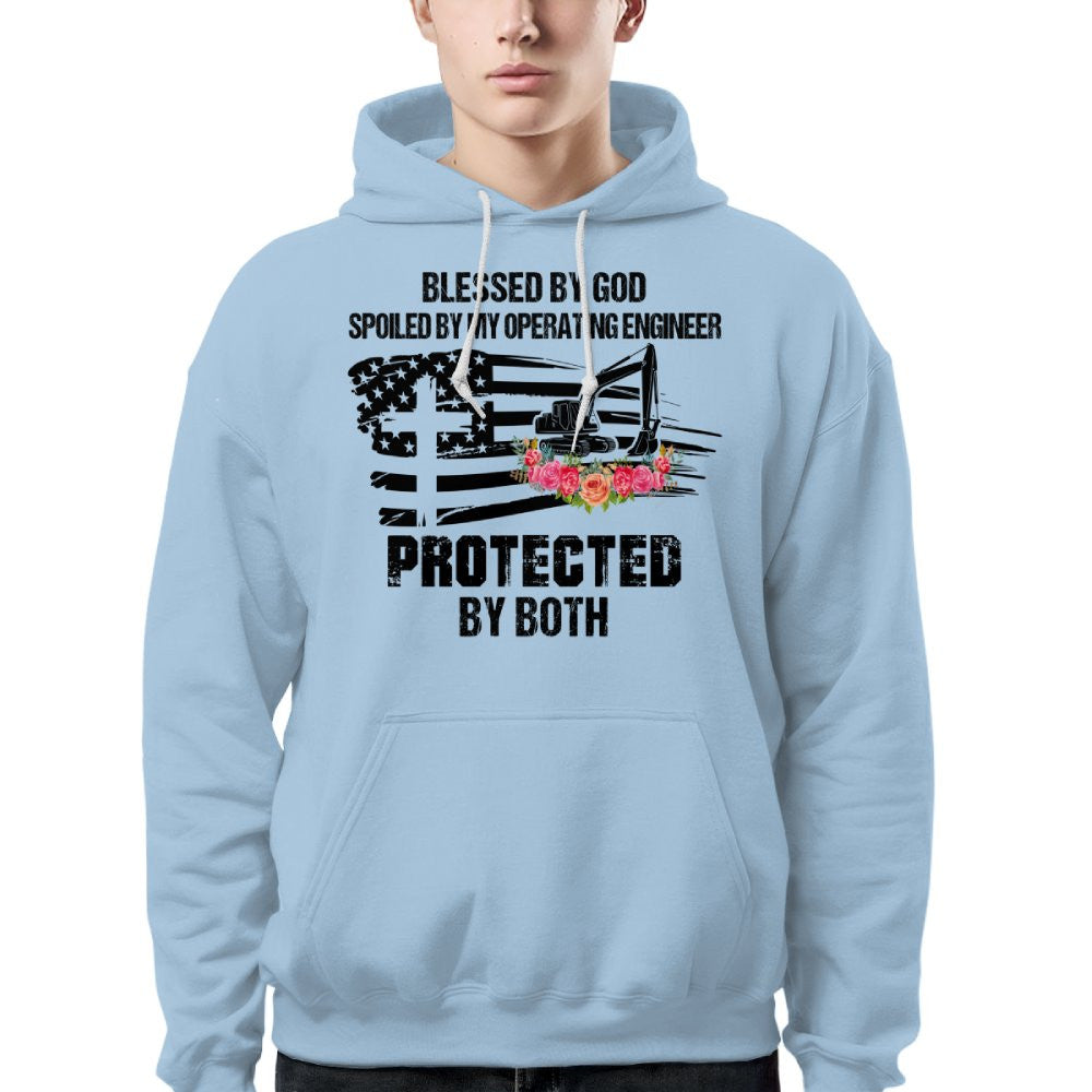 Blessed By God Protected By My Operating Engineer T-Shirt Hoodie & More - grunx260804-0181