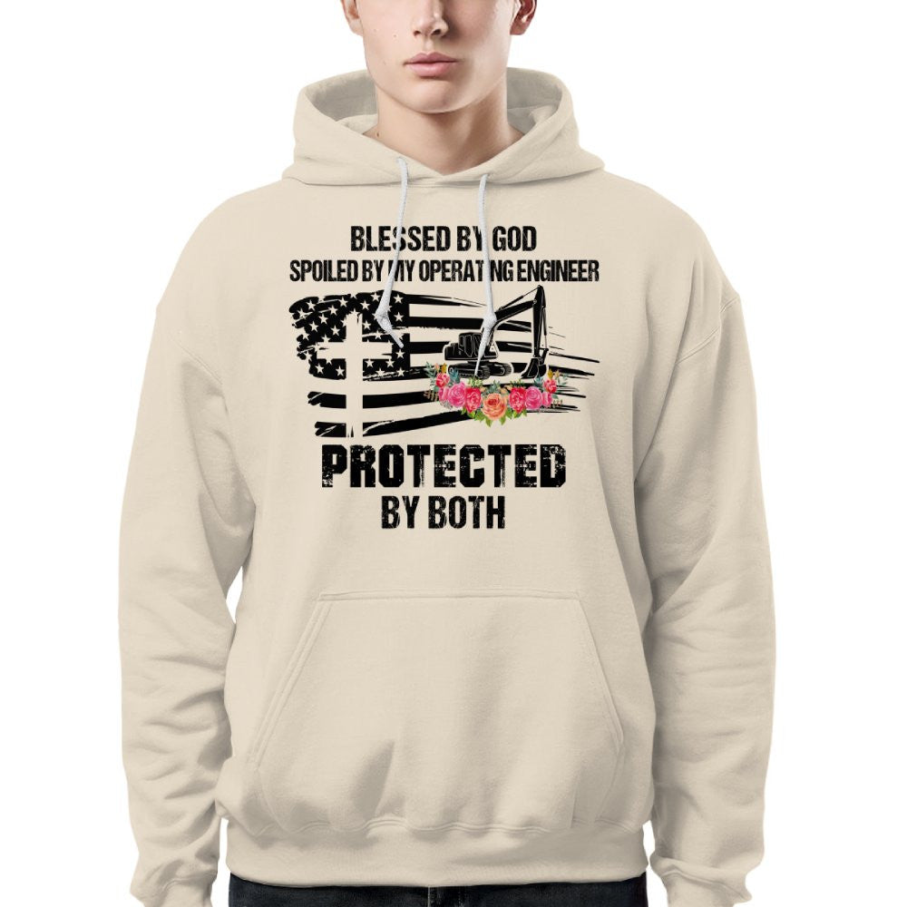 Blessed By God Protected By My Operating Engineer T-Shirt Hoodie & More - grunx260804-0181