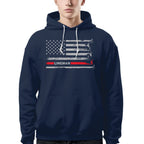 American Flag Lineman Apparel - Patriotic Utility Worker T-Shirt, Hoodie & More - grunx260804-0152