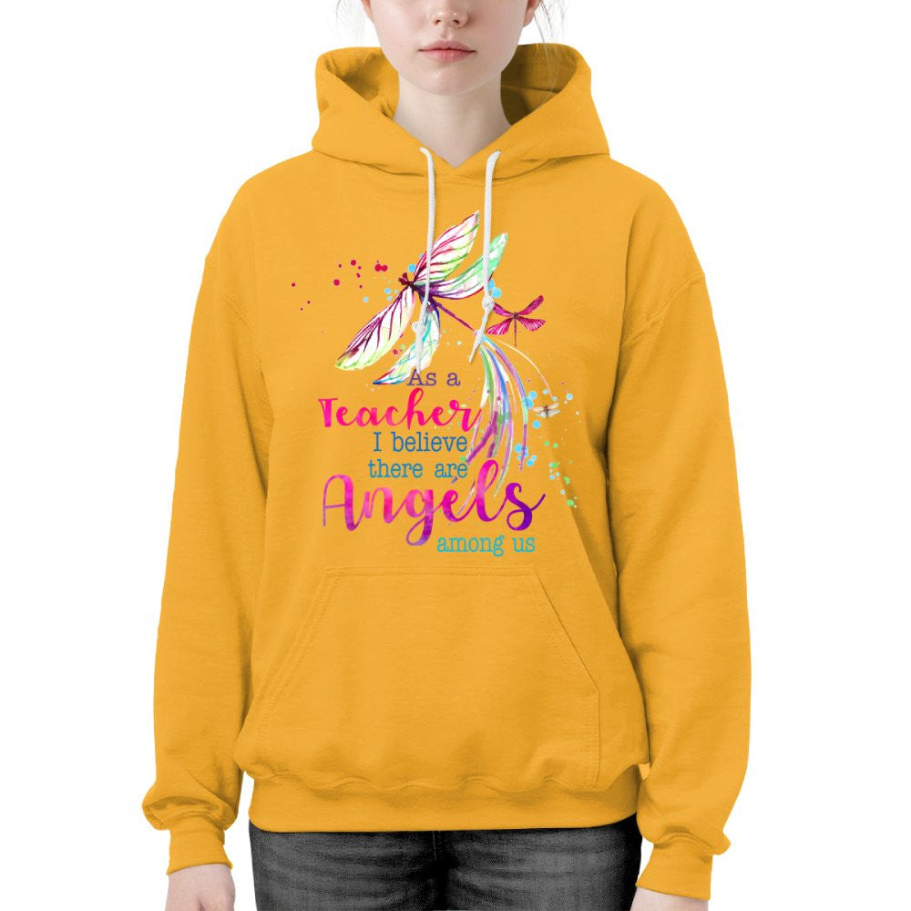 Angels Among Us - Watercolor Dragonfly Teacher T-Shirt, Hoodie & More - grunx260804-0156