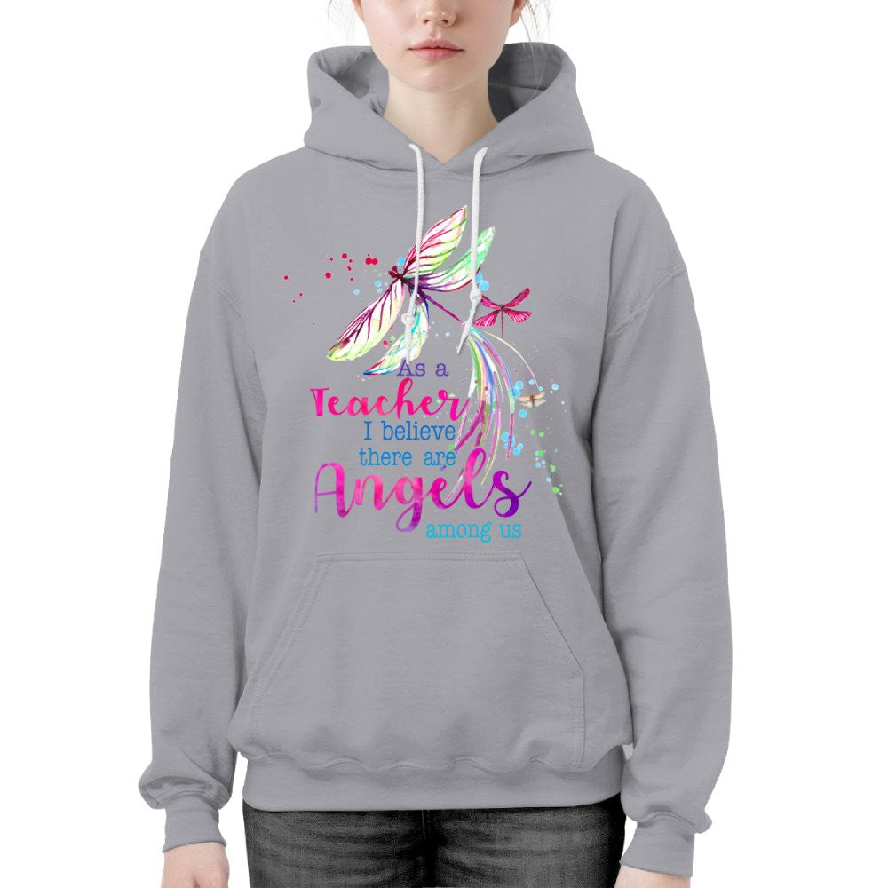 Angels Among Us - Watercolor Dragonfly Teacher T-Shirt, Hoodie & More - grunx260804-0156