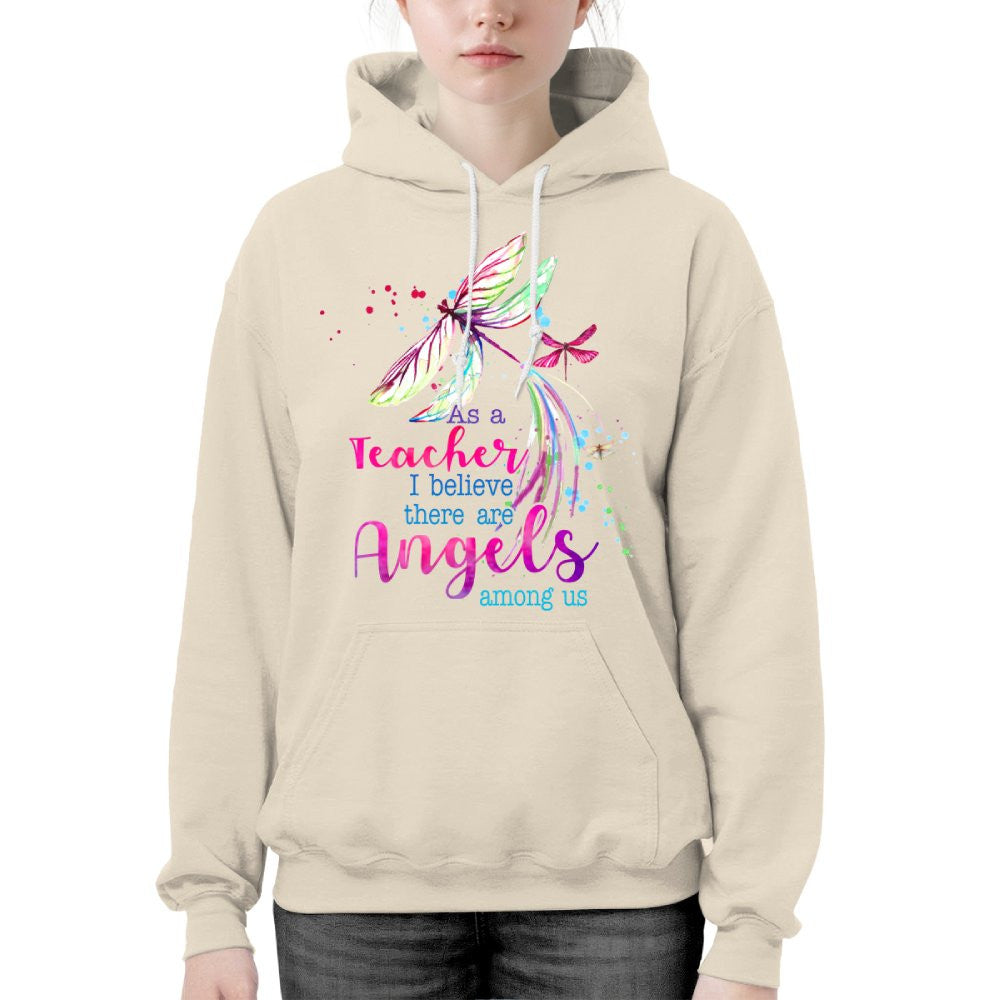 Angels Among Us - Watercolor Dragonfly Teacher T-Shirt, Hoodie & More - grunx260804-0156