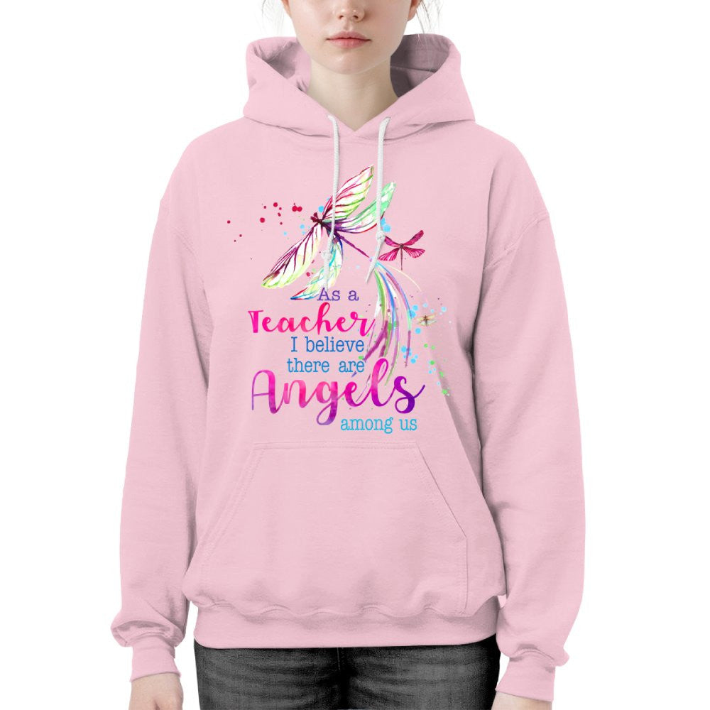 Angels Among Us - Watercolor Dragonfly Teacher T-Shirt, Hoodie & More - grunx260804-0156