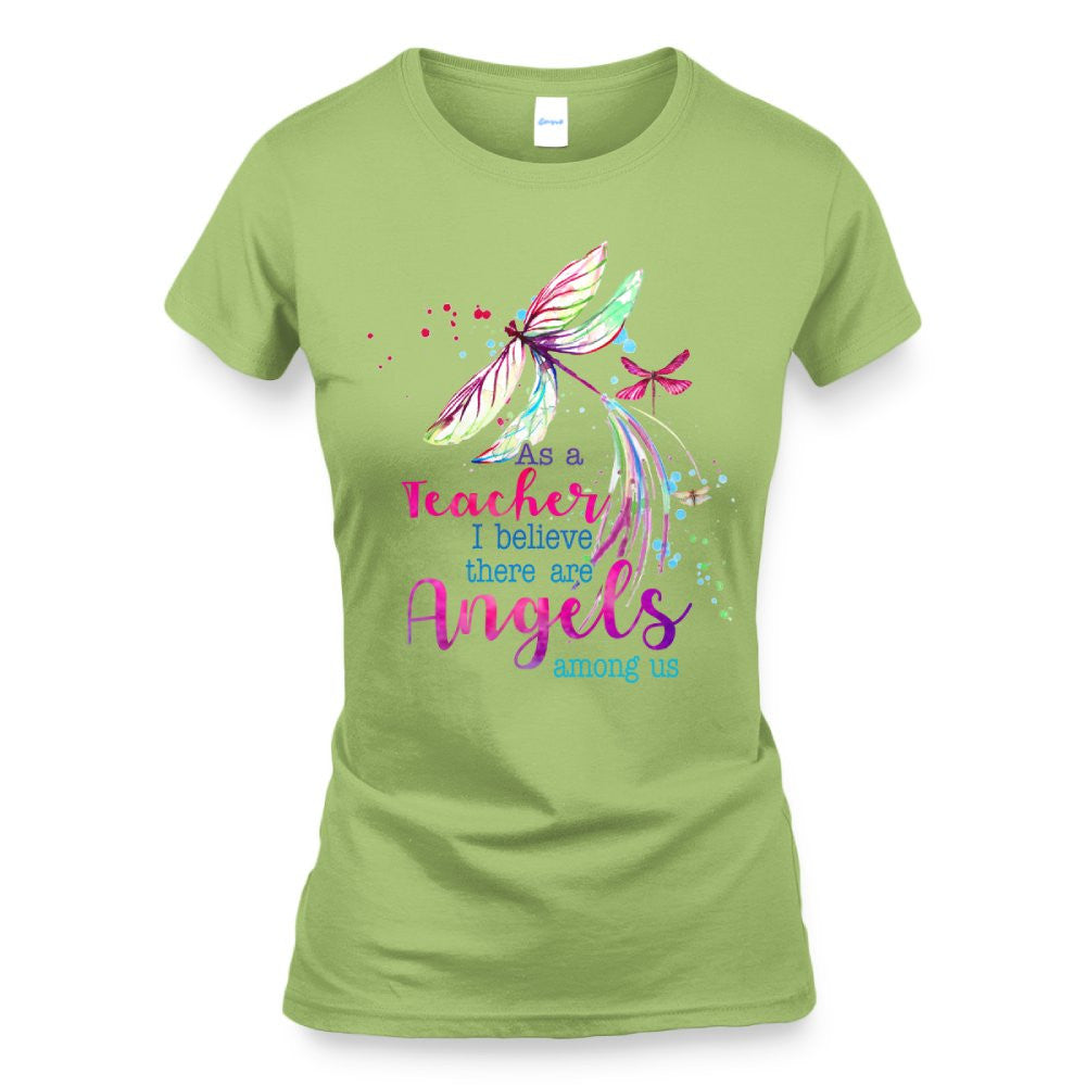 Angels Among Us - Watercolor Dragonfly Teacher T-Shirt, Hoodie & More - grunx260804-0156