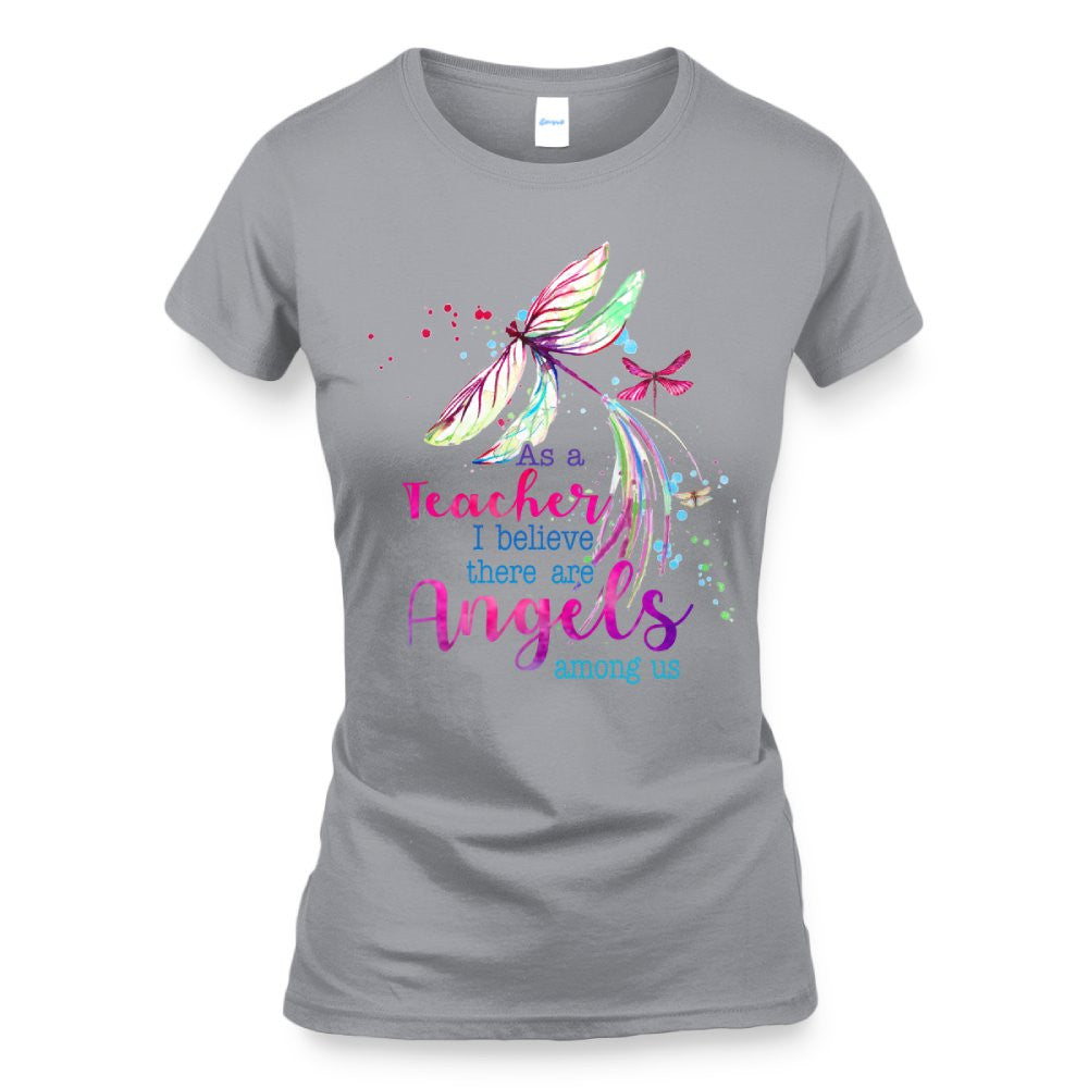 Angels Among Us - Watercolor Dragonfly Teacher T-Shirt, Hoodie & More - grunx260804-0156