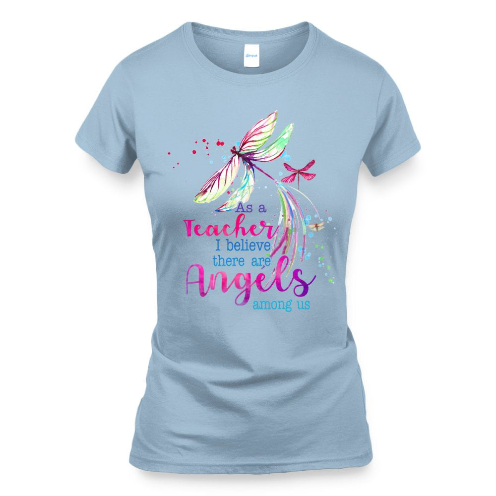 Angels Among Us - Watercolor Dragonfly Teacher T-Shirt, Hoodie & More - grunx260804-0156
