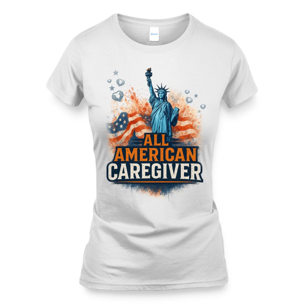 All American Caregiver - USA Pride T-Shirt, Hoodie & More - grunx260804-0087