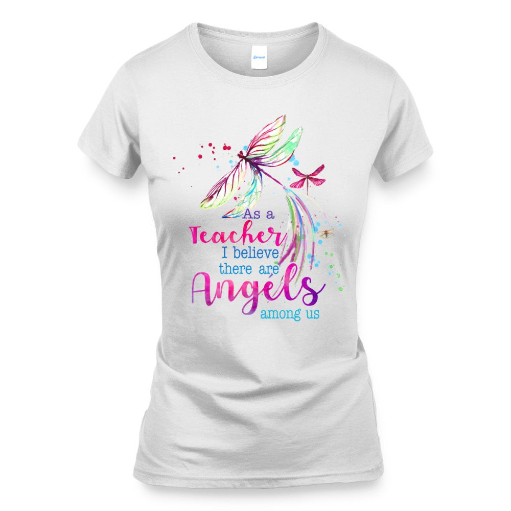 Angels Among Us - Watercolor Dragonfly Teacher T-Shirt, Hoodie & More - grunx260804-0156