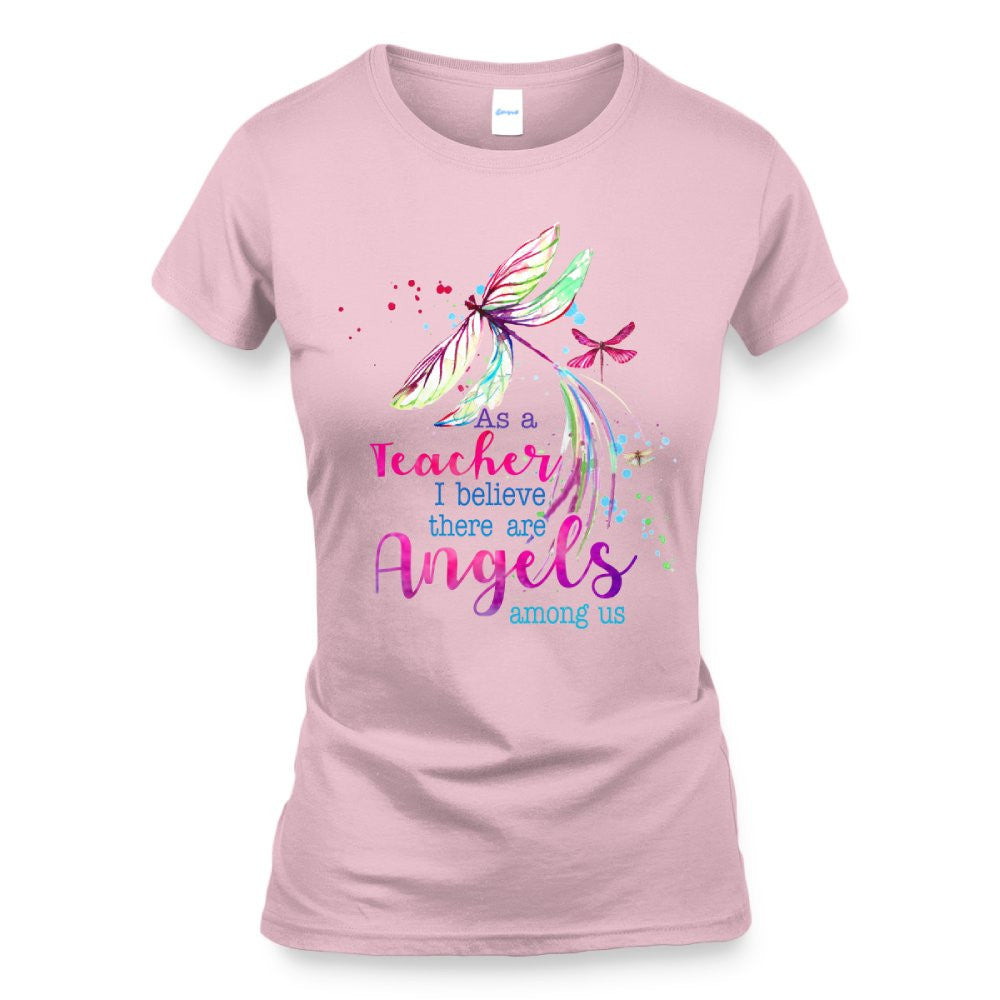 Angels Among Us - Watercolor Dragonfly Teacher T-Shirt, Hoodie & More - grunx260804-0156