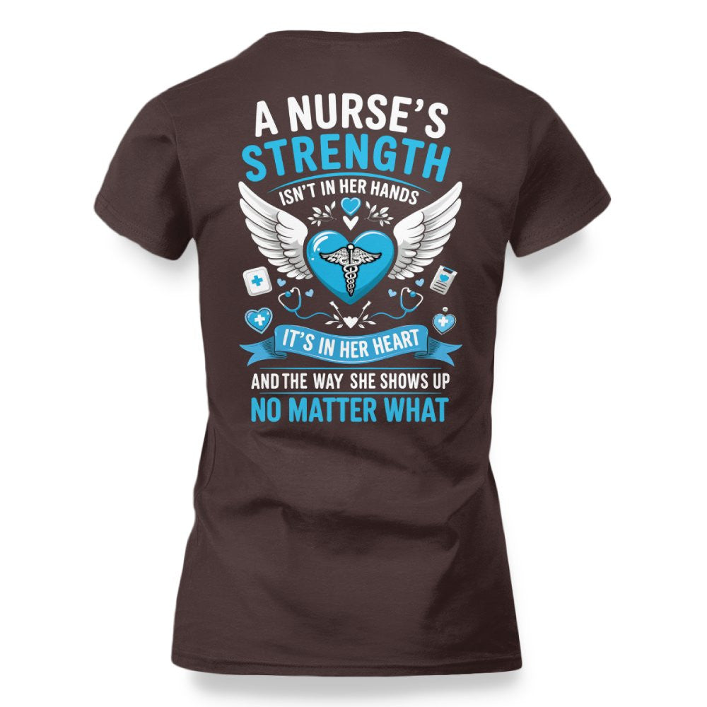 A Nurse's Strength Apparel - Heartfelt Nursing T-Shirt, Hoodie & More - grunx260804-0064