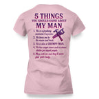 5 Things You Should Know - Carpenter Wife Funny T-Shirt, Hoodie & More - grunx260804-0041