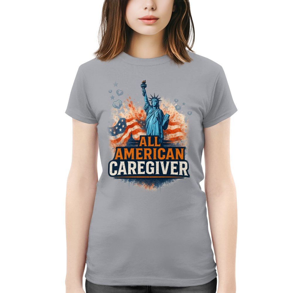 All American Caregiver - USA Pride T-Shirt, Hoodie & More - grunx260804-0087