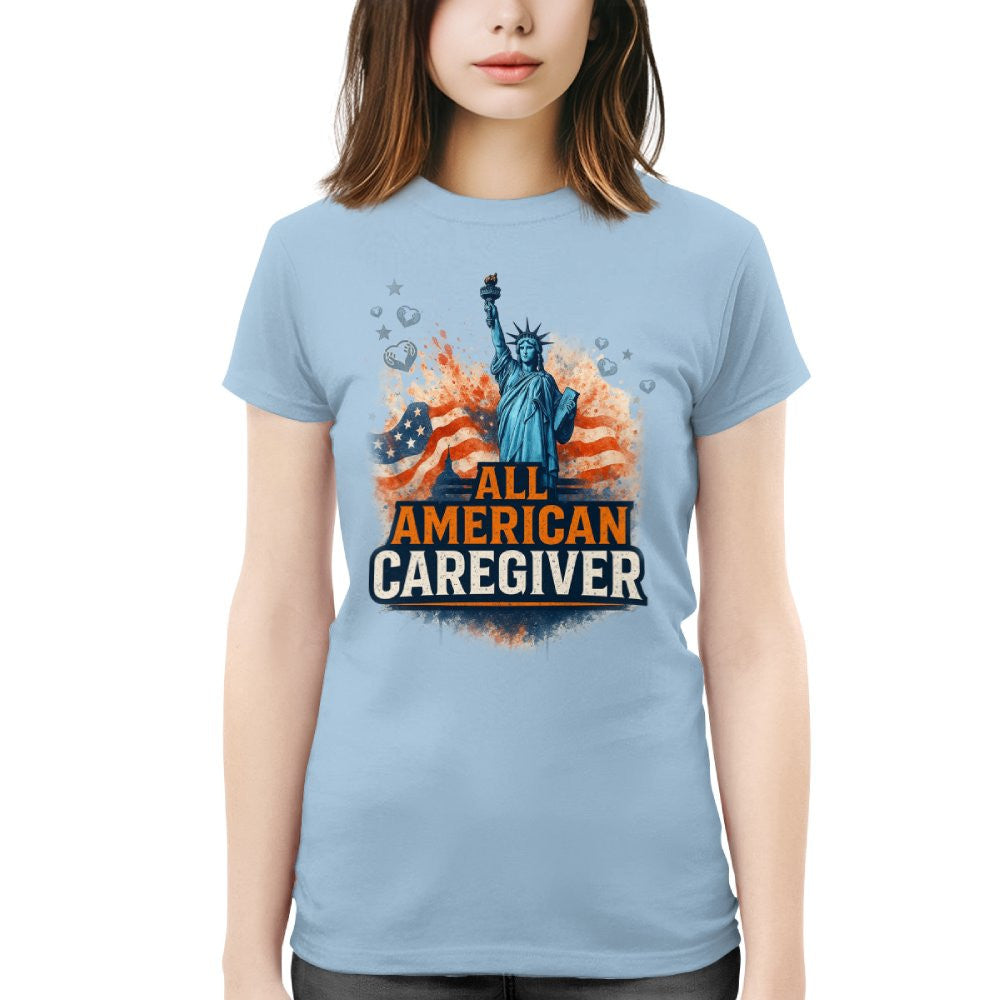 All American Caregiver - USA Pride T-Shirt, Hoodie & More - grunx260804-0087