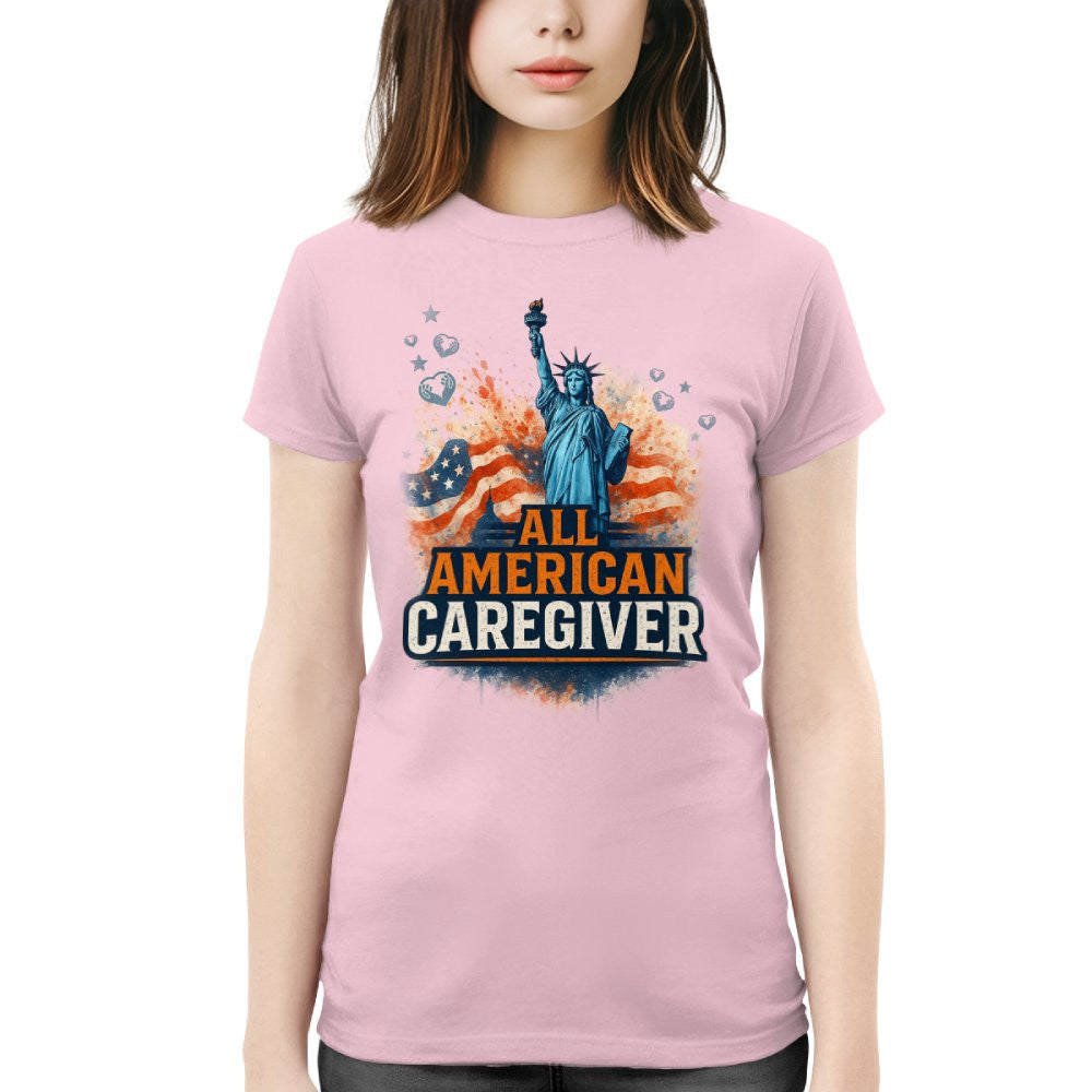 All American Caregiver - USA Pride T-Shirt, Hoodie & More - grunx260804-0087