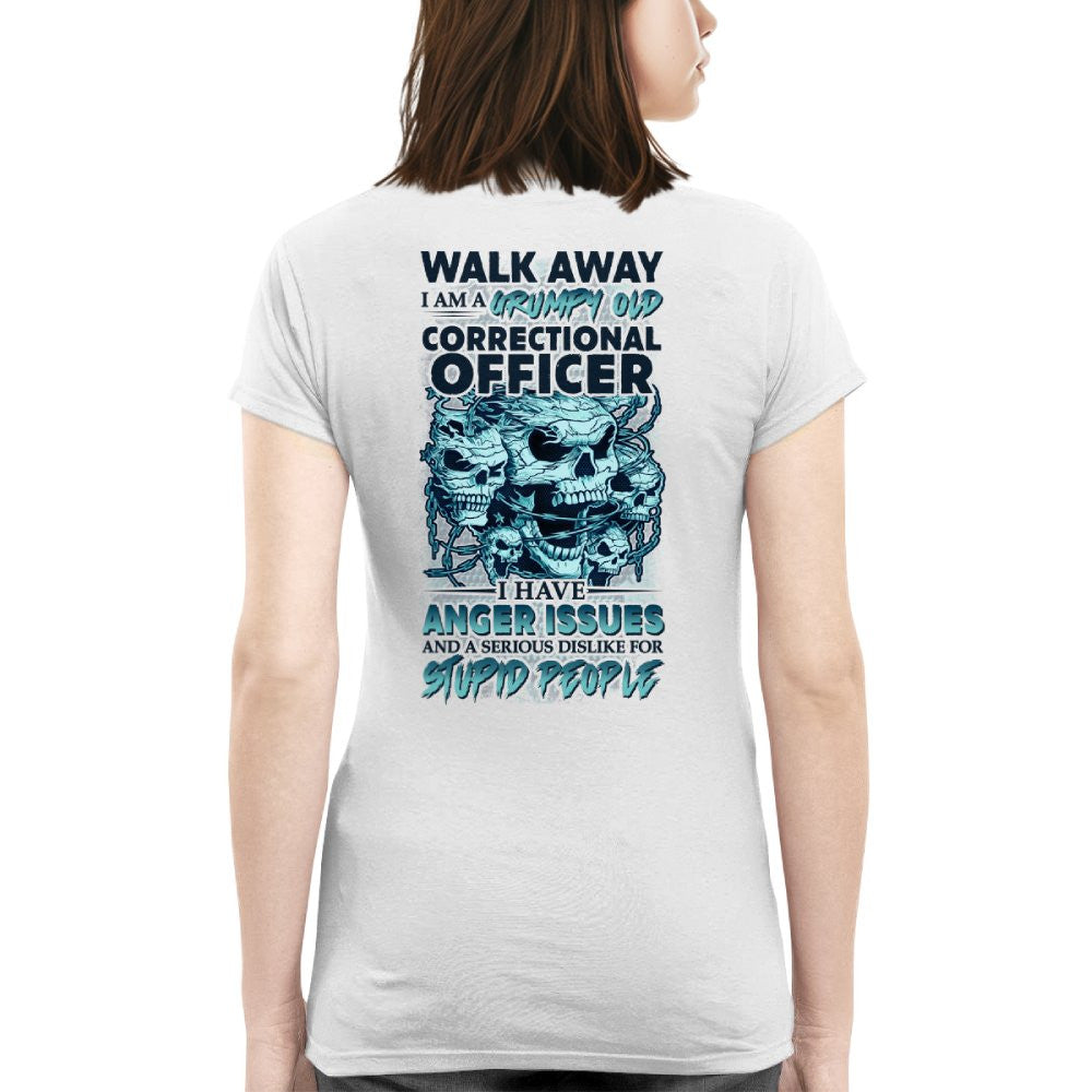 Anger Issues - Grumpy Correctional Officer Skull T-Shirt, Hoodie & More - grunx260804-0182