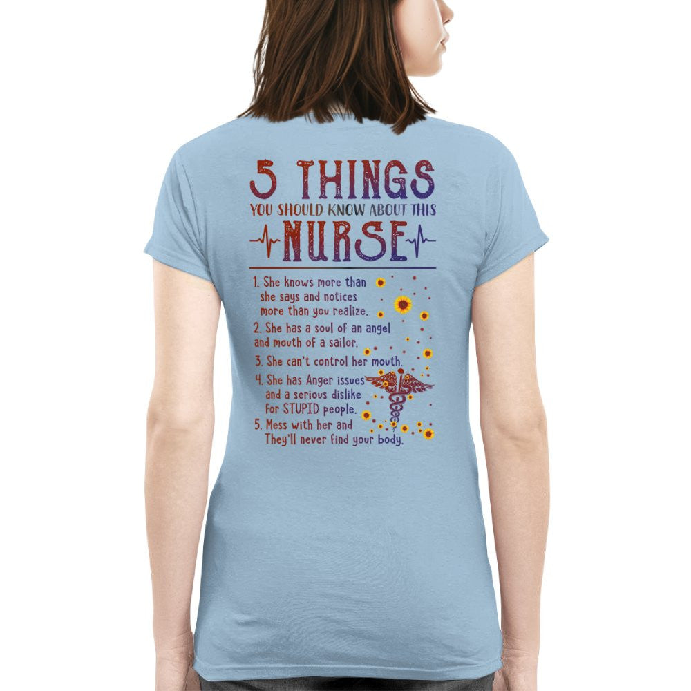 5 Things Nurse Warning Apparel - Funny Quote T-Shirt, Hoodie & More - grunx260804-0020